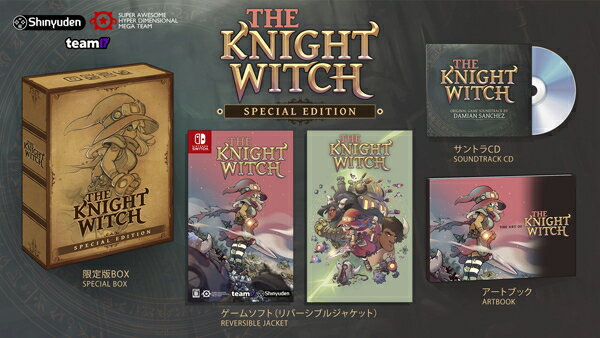 同梱物内容：ゲームソフト／限定版BOX／サントラCD／アートブック 【新品】THE KNIGHT WITCH 限定版［Switch版］ 対応機種：ニンテンドースイッチ(NS) ジャンル：シューティングゲーム メーカー：Shinyuden 発売日：2024/06/27 JAN：4595988391029 型番：SDKW-0001 ※対応機種を必ずご確認の上、お買い求めください。なお、外付けの特典（予約特典、初回特典など）は、商品名に明記されていない場合は基本的に付かないものとお考えください。新品・未開封品です。本商品はメール便での発送を承ることができません。【発送予定の目安】こちらは予約商品となります。発売日前日の発送予定です。※他の商品をまとめてご注文頂いた場合、入荷後すぐの発送が出来ない場合もございます。別々に分けてご注文ください。※銀行振込・コンビニ決済の場合はご入金確認後の発送となります。※予約販売の商品は、メーカーの諸事情により発売延期や中止となる場合がございます。