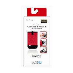 【新品】【WiiUHD】クリーナー & ポーチfor　WiiU　GamePad　レッド