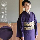 洗える 色無地 単衣 仕立て上がり 日本製 東レ（古代紫 S