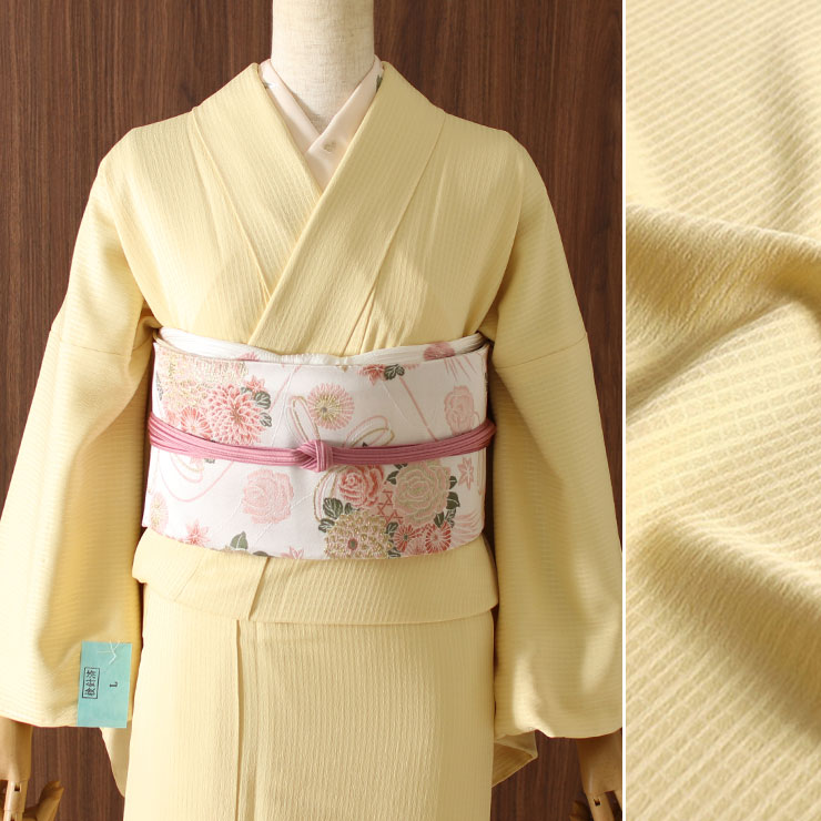 楽天市場】近江ちぢみ（カラーイエロー）（着物｜和服）：レディース
