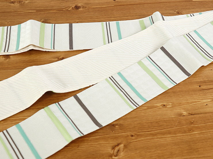 ＼2点で3％OFFクーポン／【男の角帯】街着屋ノ「漢」角帯 ランダム縞（オフ白）メンズ 無地 リバーシブル ポリエステル 浴衣帯 男前ゆかた帯 男帯【白】【新品】