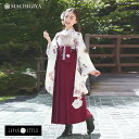 【レンタル】4泊5日 小学生 女の子 卒業式 袴 フルセット JAPAN STYLE ( 芍薬 オフ白 × 赤紫 ) ホワイト エンジ リボン 花柄 フラワー ...