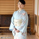 【レンタル】4泊5日 訪問着 19点フルコーディネートレンタルセット 水色 青色 半月ぼかしに四季草花(空色) 本加賀友禅調 結納 七五三 卒業式 卒園式 礼装...