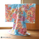 【レンタル】4泊5日 お宮参り 女の子 初着レンタル 花紋づくしに縁起物 空色 スカイブルー 水色 菊 八重桜 さくら 小槌 束ね熨斗 産着 一つ身 祝着 お初...