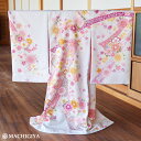 \2点で3%OFFクーポン/【レンタル】4泊5日 お宮参り 女の子 初着レンタル 華に束ね熨斗 白菫色 桜 毬 熨斗 雪輪 大柄 シンプル 上品 花 産着 一つ...