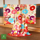 \2点で3%OFFクーポン/【レンタル】4泊5日 お宮参り 女の子 初着レンタル 丸椿(クリーム色) 芸艸堂 ホワイト 扇 貝桶 菊 七宝 花柄 匹田 産着 一...