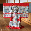 \GWきものフェス/【レンタル】お宮参り 男の子 初着レンタル 宝船 亀甲 赤色 レッド 武具 打ち出の小槌 七宝 松 竹 紅葉 軍配 波 亀甲花菱 産着 一つ...