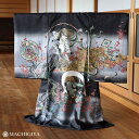 \2点で3%OFFクーポン/【レンタル】お宮参り 男の子 初着レンタル 風神雷神 黒 ブラック 梅 打ち出の小槌 七宝 雲取り 武具 守護神 一つ身 祝着 お初...