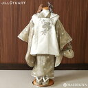 【レンタル】七五三 3歳 女の子 JILLSTUART 被布 きもの 小花 花刺繍 白 ベージュ 着物 レンタル ジル スチュアート JILL フルセット 75...