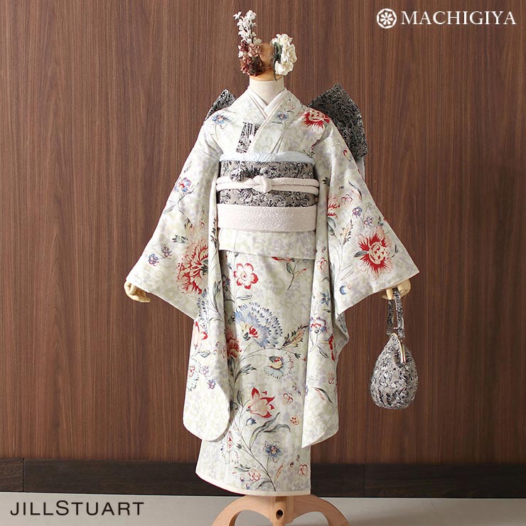【レンタル】七五三 7歳 女の子 JILLSTUART きもの 白 カラフル G-1 着物 四つ身 ジル スチュアート JILL フルセット 753 四つ身着物...