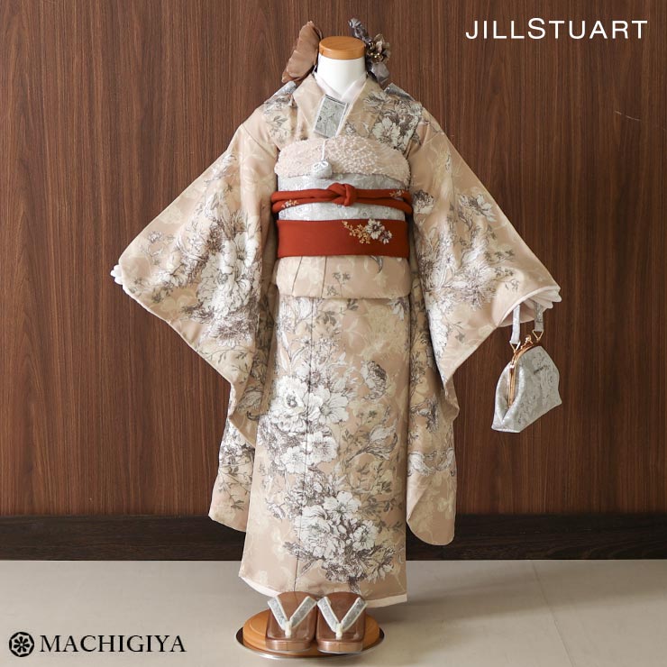 【レンタル】七五三 7歳 女の子 JILLSTUART きもの アネモーヌ フルール ピンクベージュ 着物 四つ身 ジル スチュアート JILL フルセット 7...