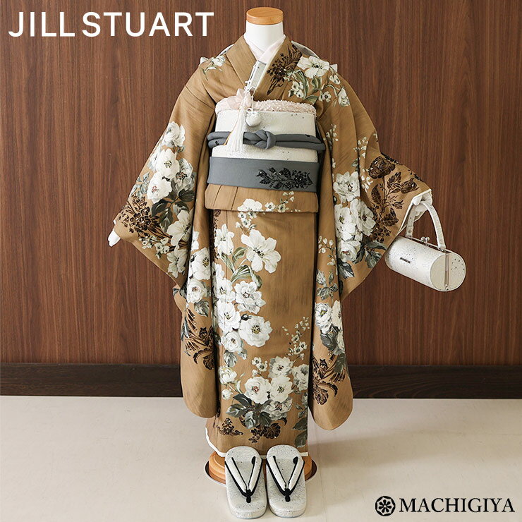 \2点で3%OFFクーポン/【レンタル】七五三 セット 7歳 女の子 着物「リリー・ローズ」茶色 ブラウン 花柄 薔薇 JILL STUART ジル スチュアー...
