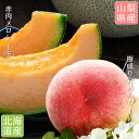 【のし対応可】 送料無料 北海道産 赤肉メロン 山梨県産 樹成りもも詰め合わせ 【沖縄・離島お届け不可】 フルーツ ギフト 送料無料 手土産 出産祝 誕生日 お...