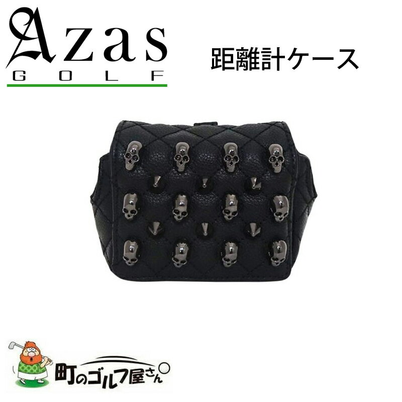 アザスゴルフ RFB-Sk01B セルモ 距離計ケース 黒×黒 スカル スタッズ ドクロ Azas Golf Selmo Rangefinder case Skull black