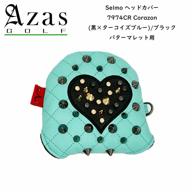  7974CR  إåɥС Corazon  x ֥롼() ѥޥå Azas Golf Selmo Head Cover Corazon (BKT.Blue)/BK PM 2021wn