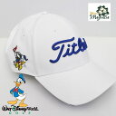 ウォルトディズニーワールド ゴルフコース タイトリスト×ドナルドダック ゴルフキャップ フリーサイズ ホワイト Titleist walt disney world golf hut ブルー 白