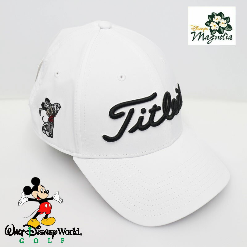 ウォルトディズニーワールド ゴルフコース タイトリスト×ミッキーマウス ゴルフキャップ フリーサイズ ホワイト Walt Disney World golf 黒 白