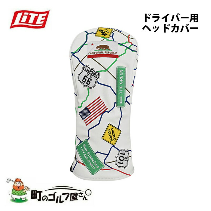 ライト ゴルフイット オリジナルズ ヘッドカバー H-27 おしゃれ ユニーク マーク 道 ドライバー用 Route66 Lite Golf it Originals head cover For Driver