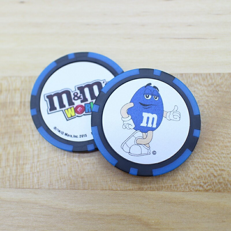 超レア、国内未発売！　M&M'S　エムアンドエムズ　ゴルフ　ボールマーカー　　カジノチップタイプ　かわいい　キャラクターボールマーカー　【入手困難】　レッド、ブルー、グリーン、オレンジ、イエロー