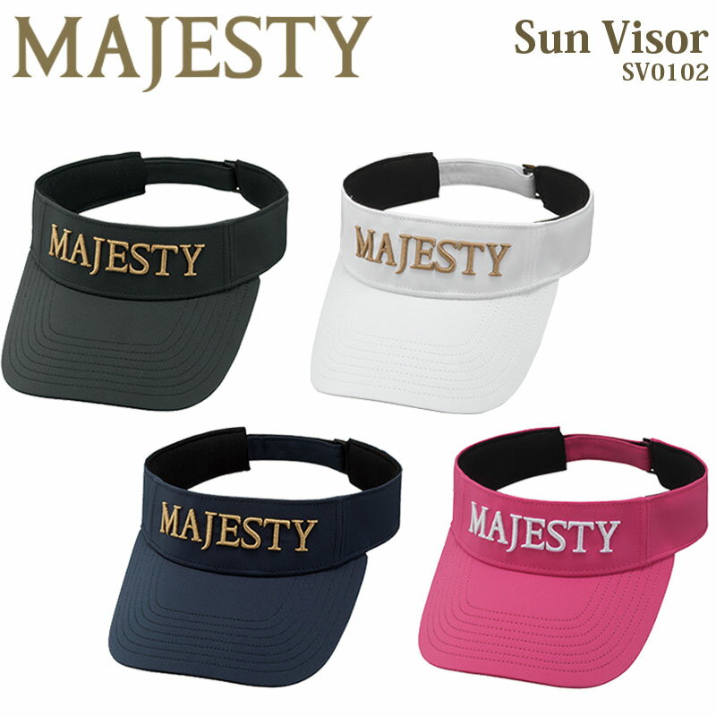マルマン マジェスティ ゴルフ サンバイザー SV0102 男女兼用 フリーサイズ 2021年モデル 全4色 Maruman MAJESTY MJ Sun Visor Black White Navy Pink 21sp