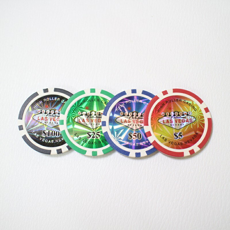 【新入荷】ラスベガス　カジノチップ　ボールマーカー　Las Vegas Casino Chip Ball Marker キラキラ　赤、緑、青、黒【17aw】