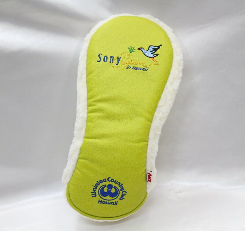 再入荷しました ソニーオープン in ハワイ ワイアラエカントリークラブ ロゴ入り ゴルフ ドライバー用 ヘッドカバー ライムグリーン 入手困難のサムネイル
