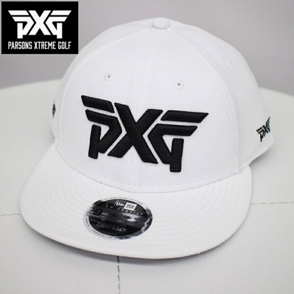 PXGGOLFNEWERAゴルフフラットキャップホワイトフリーサイズ白帽子パーソンズエクストリームゴルフピーエックスジーPARS