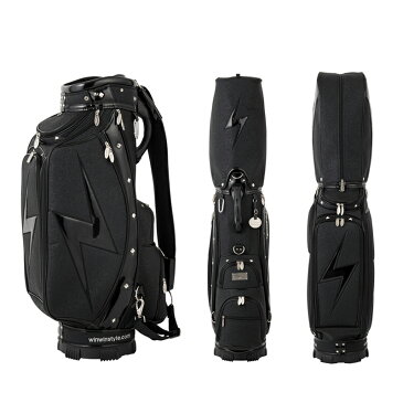 ウィンウィンスタイル アスリート キャディバッグ ガンメタル シルバー ブラック CB-359 セール品 WINWINSTYLE ATHLETE CART BAG GUNMETAL&SILVER BLACK