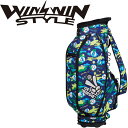 ウィンウィンスタイル ゲットバーディー カモ マルチカラー カートバッグ CB-131 ブルー BL キャディバッグ WINWINSTYLE GET BIRDIE! CAMO MULTI COLOR CART BAG