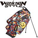 ウィンウィンスタイル ゲットバーディー！ カモマルチカラー スタンドバッグ CB-135 オレンジ 2023年 軽量 WINWINSTYLE GET BIRDIE! CAMO MULTI COLOR STAND BAG