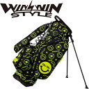 ウィンウィンスタイル ネオン ライト ウェイト スタンド キャディ バッグ CB-124 ライムイエロー BKxLime YW 2023年 WINWINSTYLE NEON LIGHT WEIGHT STAND BAG