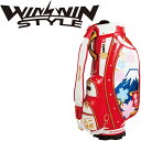 ウィンウィンスタイル 富士山 日本一 カートバッグ CB-379 WHxRD ホワイト レッド キャディバッグ WINWINSTYLE Mount Fuji No.1 in Japan CART BAG Caddy