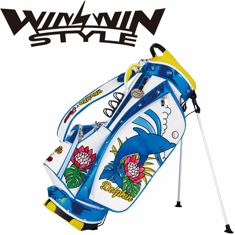 ウィンウィンスタイル スプラッシュ ドルフィン スタンド キャディ バッグ CB-513 WH 2023年モデル TAMOxWINWIN イルカ WINWINSTYLE SPLASH DOLPHIN STAND BAG