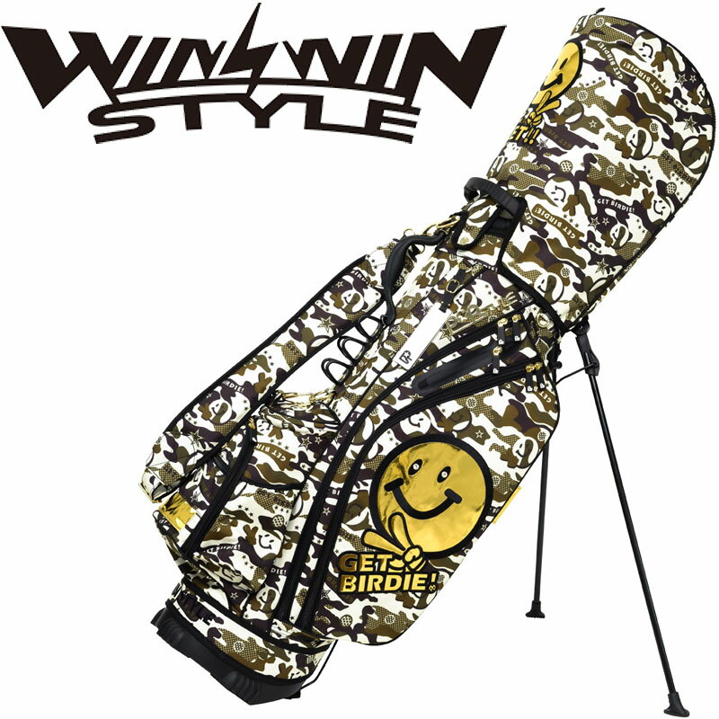 ウィンウィンスタイル ゲットバーディー カモ スタンドバッグ CB-167 KHAKI カーキ 2025年 キャディバッグ WINWIN STYLE GET BIRDIE CAMO STAND Caddy Golf Bag