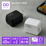 2022ǯ٥åɥɥåȥǥ޼ޡNovaPort DUO GaNŴ 45W ACץ 󥻥  USB type-c 2ݡ PDб ® C iPhone ޥ ֥å ΡPC CIO-G45W2C