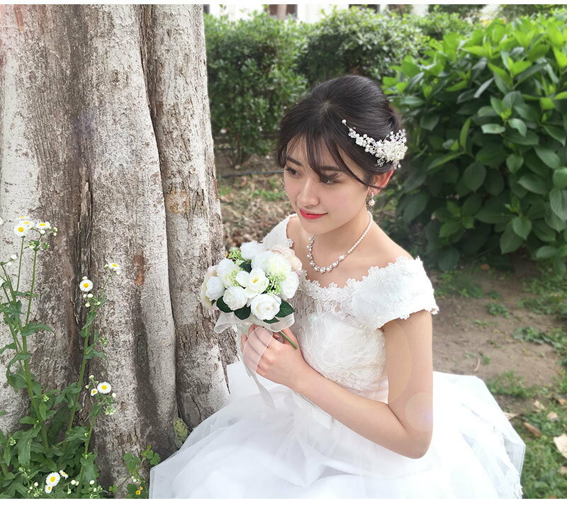 【メール便 送料無料】小枝 ヘッドドレス ヘアー 髪飾り ヘアクリップ パール ビジ...