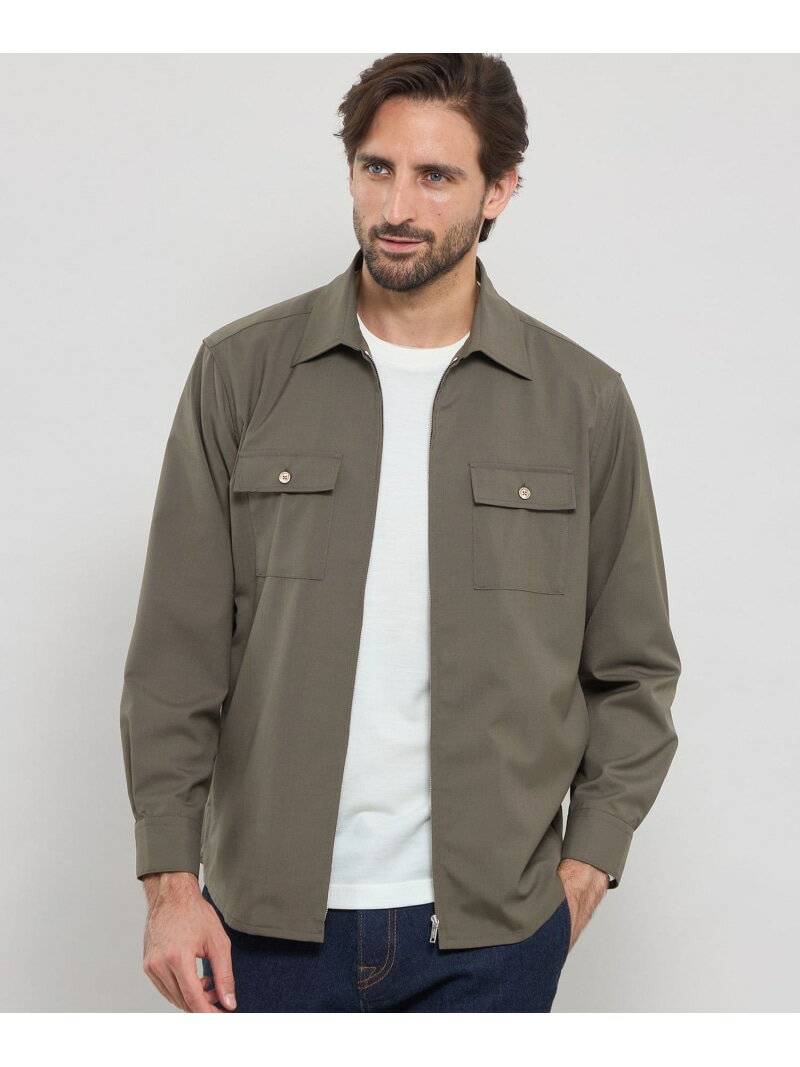 【SALE／30%OFF】ウールポリエステル フルジップシャツブルゾン MACKINTOSH LONDON マッキントッシュ ロンドン トップス その他のトップス ブラウン【RBA_E】【送料無料】[Rakuten Fashion]