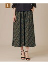 【L】ファインキュプラポリエステルチェックスカート MACKINTOSH LONDON マッキントッシュ ロンドン スカート その他のスカート ブラウン【送料無...