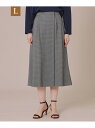 【L】ハウンドトゥースジャージスカート MACKINTOSH LONDON マッキントッシュ ロンドン スカート その他のスカート ブラック ネイビー【送料無料...