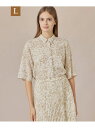【L】【WEB・一部店舗限定】シルエットフラワーブラウス MACKINTOSH LONDON マッキントッシュ ロンドン トップス その他のトップス ベージュ ...