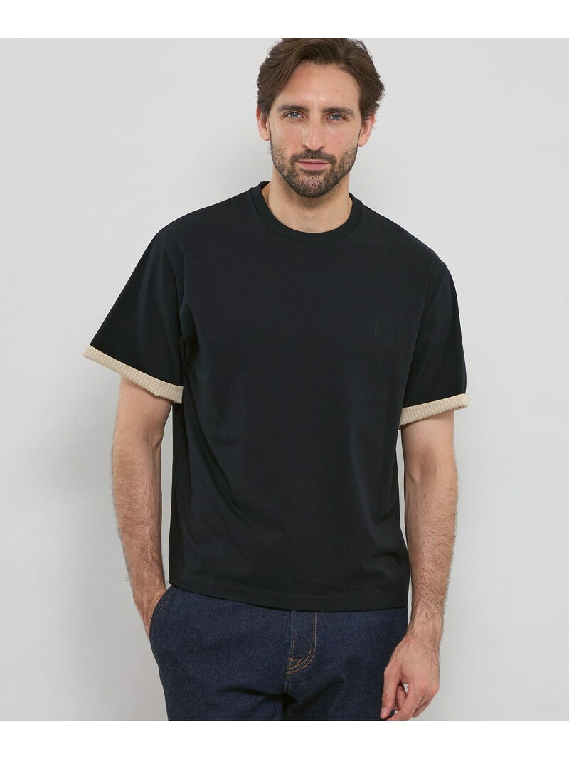 【SALE／27%OFF】レイヤースリーブTシャツ MACKINTOSH LONDON マッキントッシュ ロンドン トップス カットソー・Tシャツ ブラック パープル【RBA_E】【送料無料】[Rakuten Fashion]