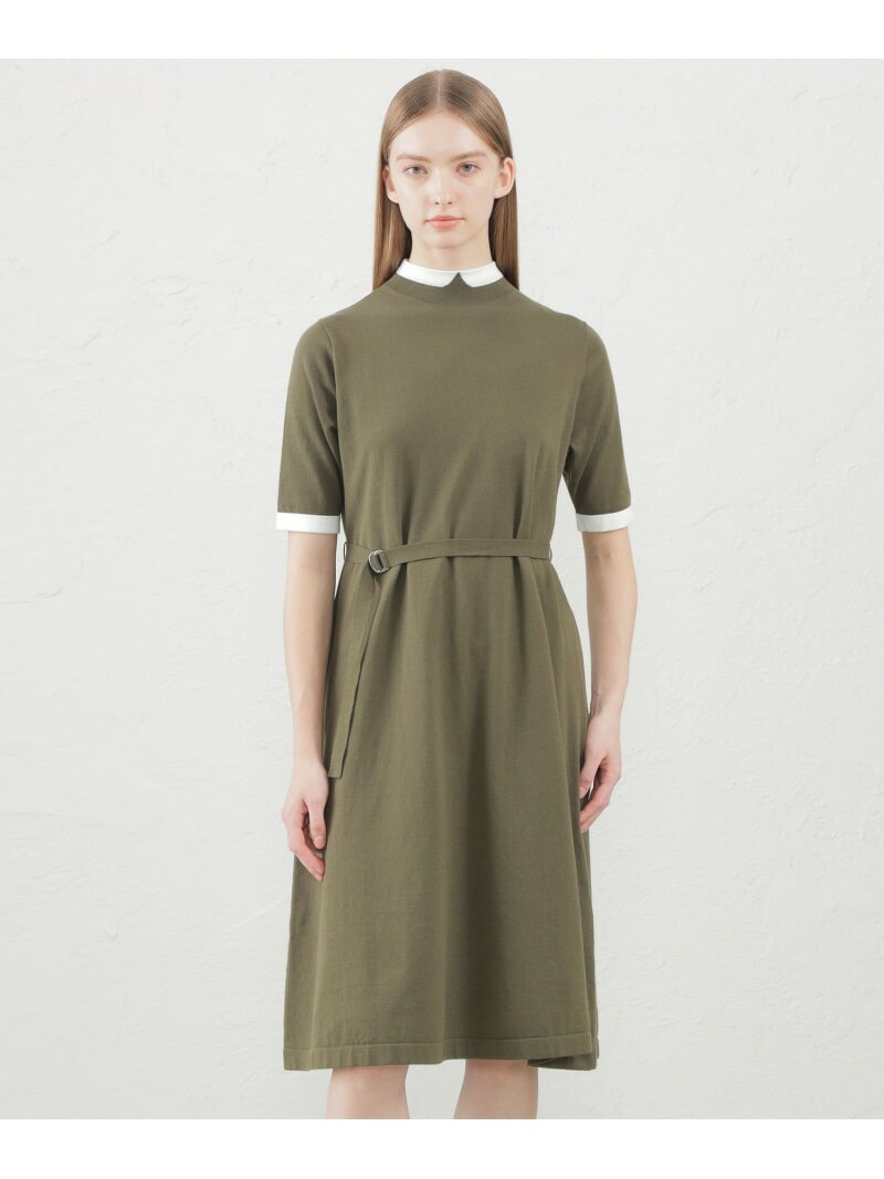 【SALE／23%OFF】Cleric Collar Knit ワンピース MACKINTOSH PHILOSOPHY マッキントッシュ フィロソフィー ワンピース・ドレス ワンピース カーキ ネイビー【RBA_E】【送料無料】[Rakuten Fashion]