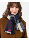 【LEE11月号掲載/蛯原友里さん着用】ウォッシャブルカシミヤチェックストール MACKINTOSH PHILOSOPHY マッキントッシュ フィロソフィー フ...