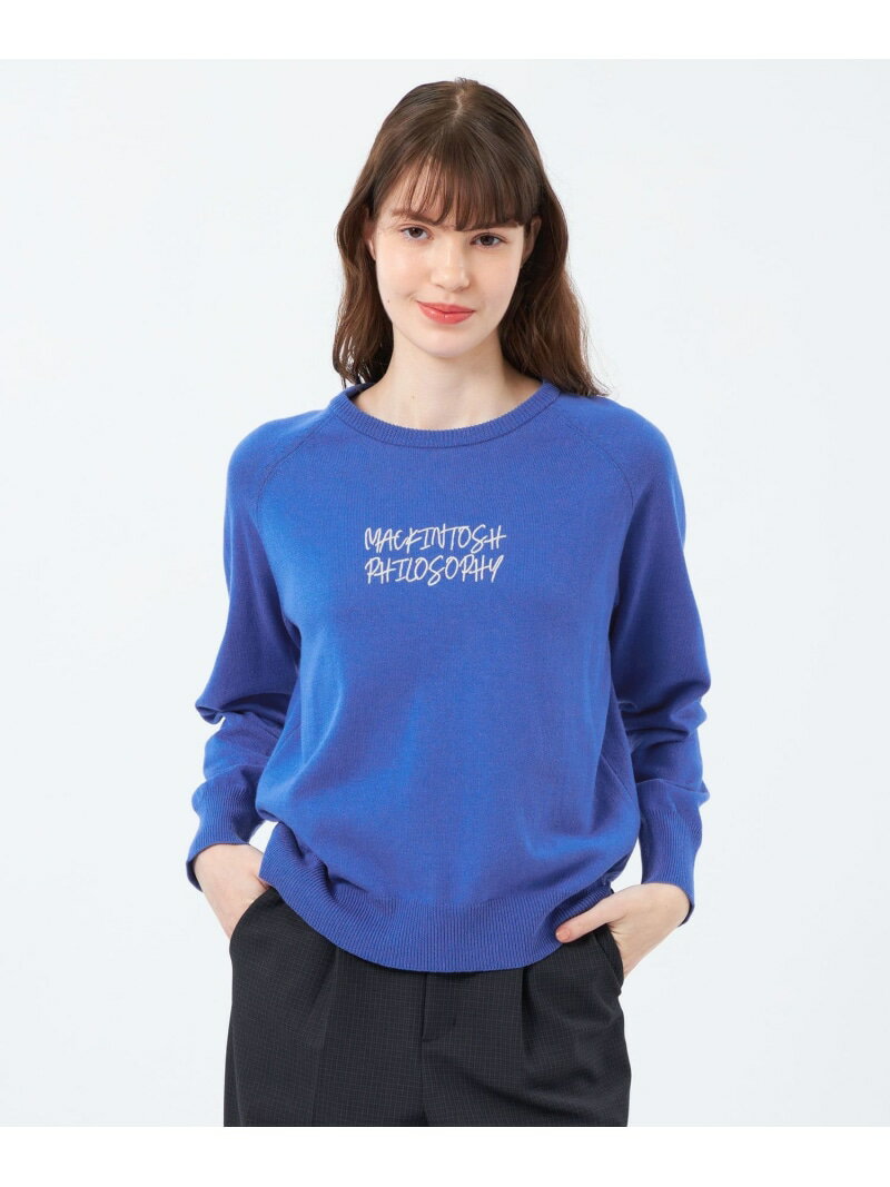 ライティングロゴニット MACKINTOSH PHILOSOPHY マッキントッシュ フィロソフィー トップス ニット ブルー グレー ブラウン【送料無料】[Rakuten Fashion]