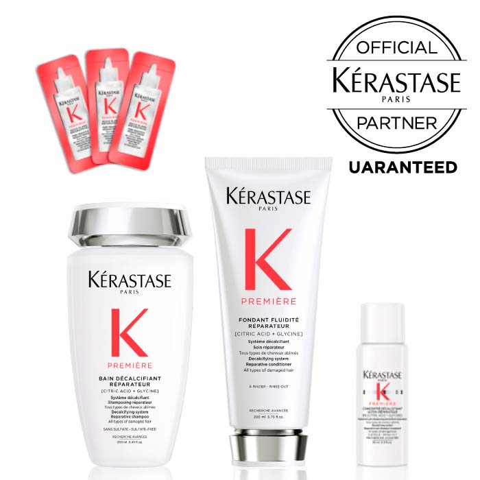 お買い物マラソン   KERASTASE ケラスターゼ PM PREMIERE バン デカルシファイ 250ml フォンダン フルイド リペア 200ml ユイル リペアSH ダメージR コンサントレDLX