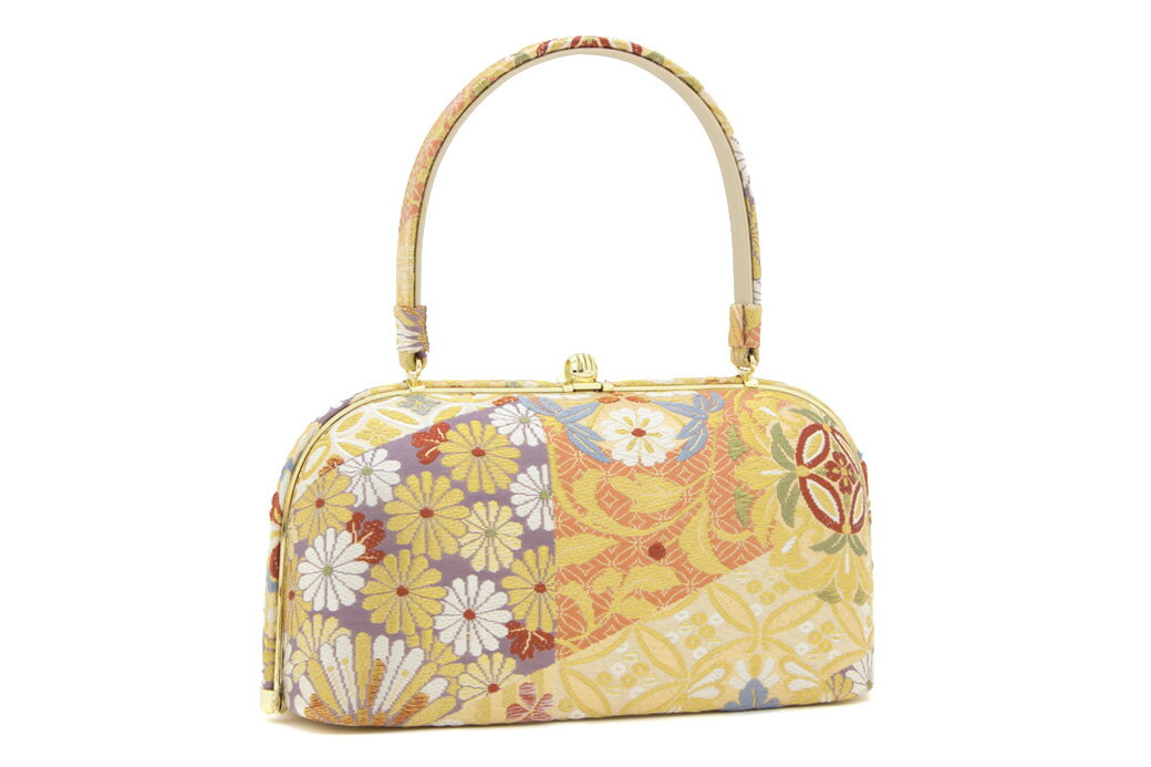 【4/23~28★クーポンで最大1000円OFF】草履バッグセット 礼装 留袖用 訪問着用 フォーマル 紗織謹製 金色 ゴールド 薄紫色 赤茶色 菊 葵 笹 三枚芯 撥水加工 京都西陣帯生地 正絹 Mサイズ 送料無料 あす楽対応商品【母の日】