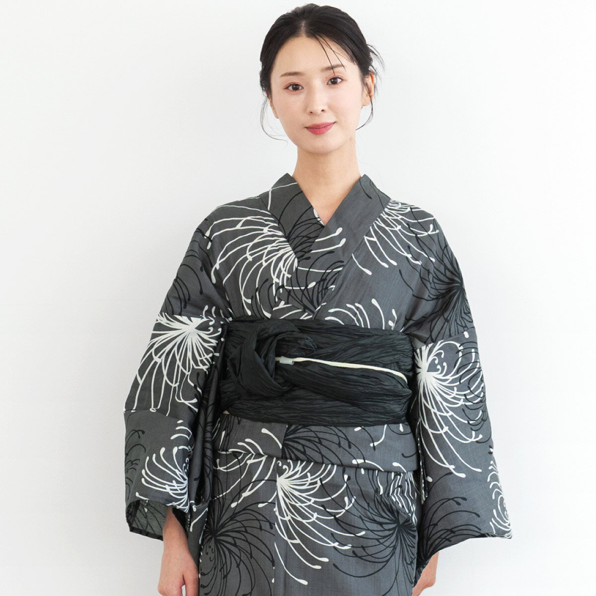 楽天市場】浴衣セット 白地（柄菊）（レディースファッション）の通販