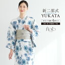 マラソン☆最大1000円クーポン配布中☆6/22~27 1:59まで浴衣 セット レディース 二部式 セパレート 浴衣セット 半幅帯 2025 floro 簡単 悩まない 涼しい 白 青 薄灰 菊 大人 おしゃれ 30代 40代 50代 下駄 フリー 送料無料
