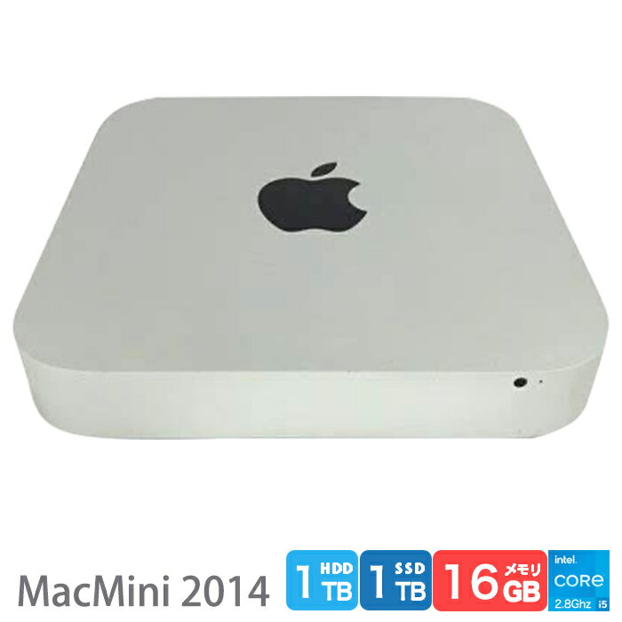 【中古】送料無料 Mac mini Late 2014/SSD1TB 1TBHDD/Core i5 2.8GHz/16GB/Windows10 整備品 保証あり 初期設定不要 無料サポート