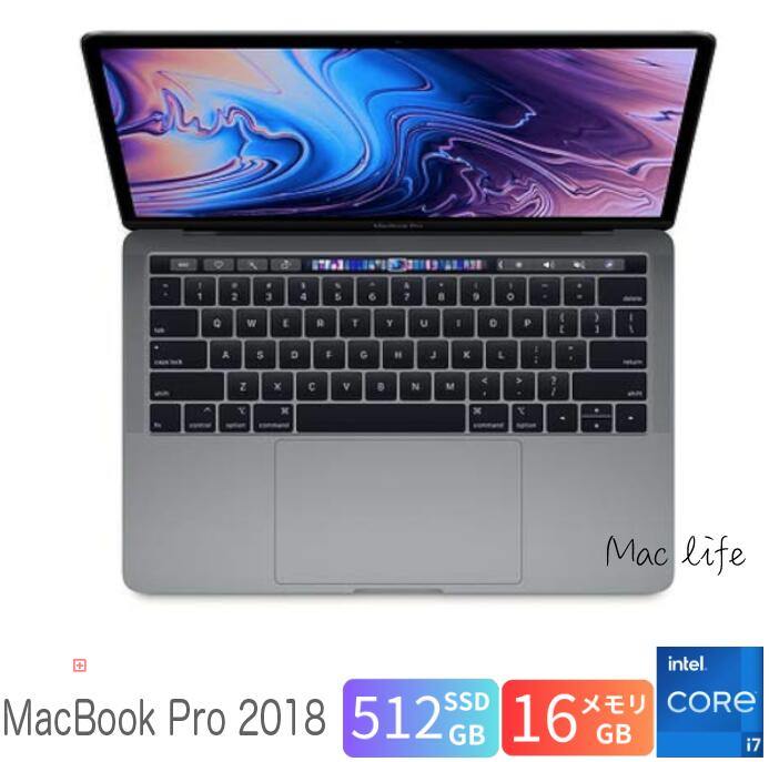 【中古】送料無料 Apple Macbook 13inch Retina 2018/CPUi7 2.7GHZ/16GB/SSD512GB /Windows10 or 11/office2019 品質保証あり 初期設定不要 無料サポート